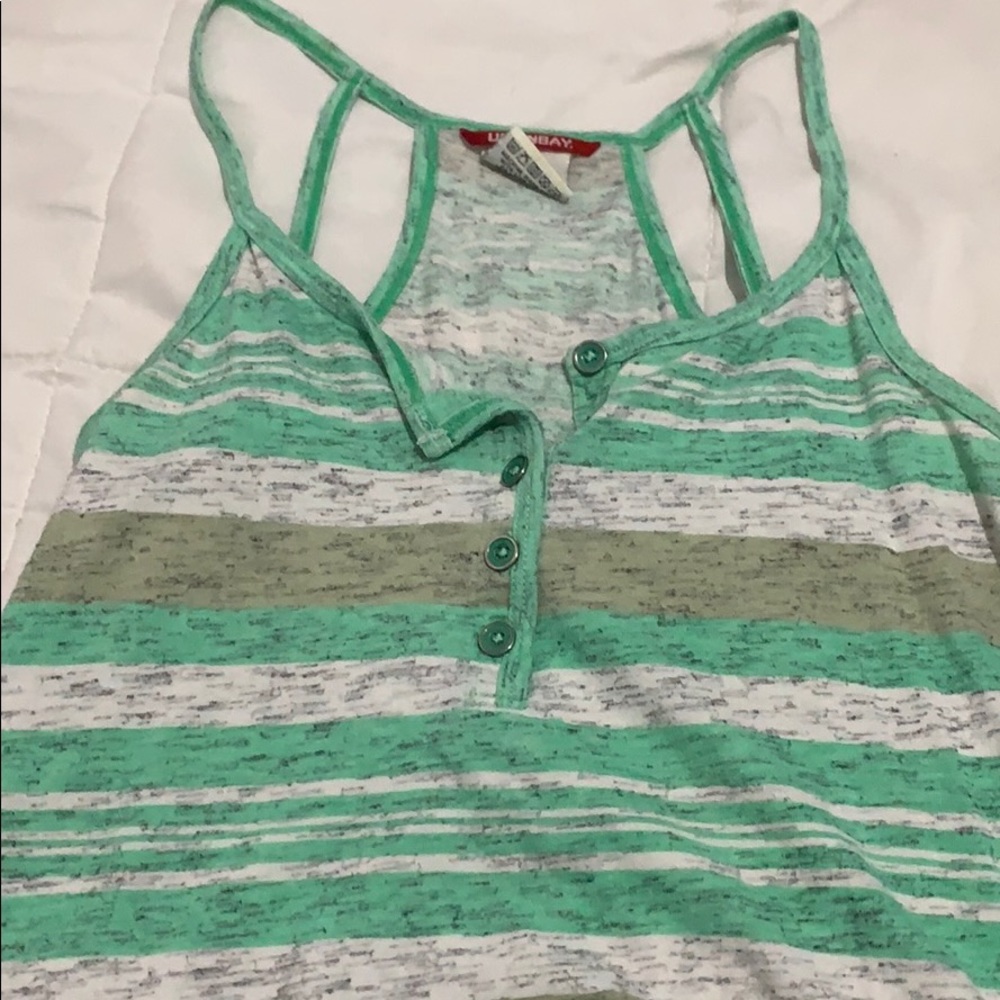 Green Striped Tank